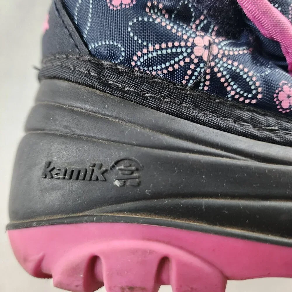 Kamik Baby toddler girl size 5 winter boots Purple floral